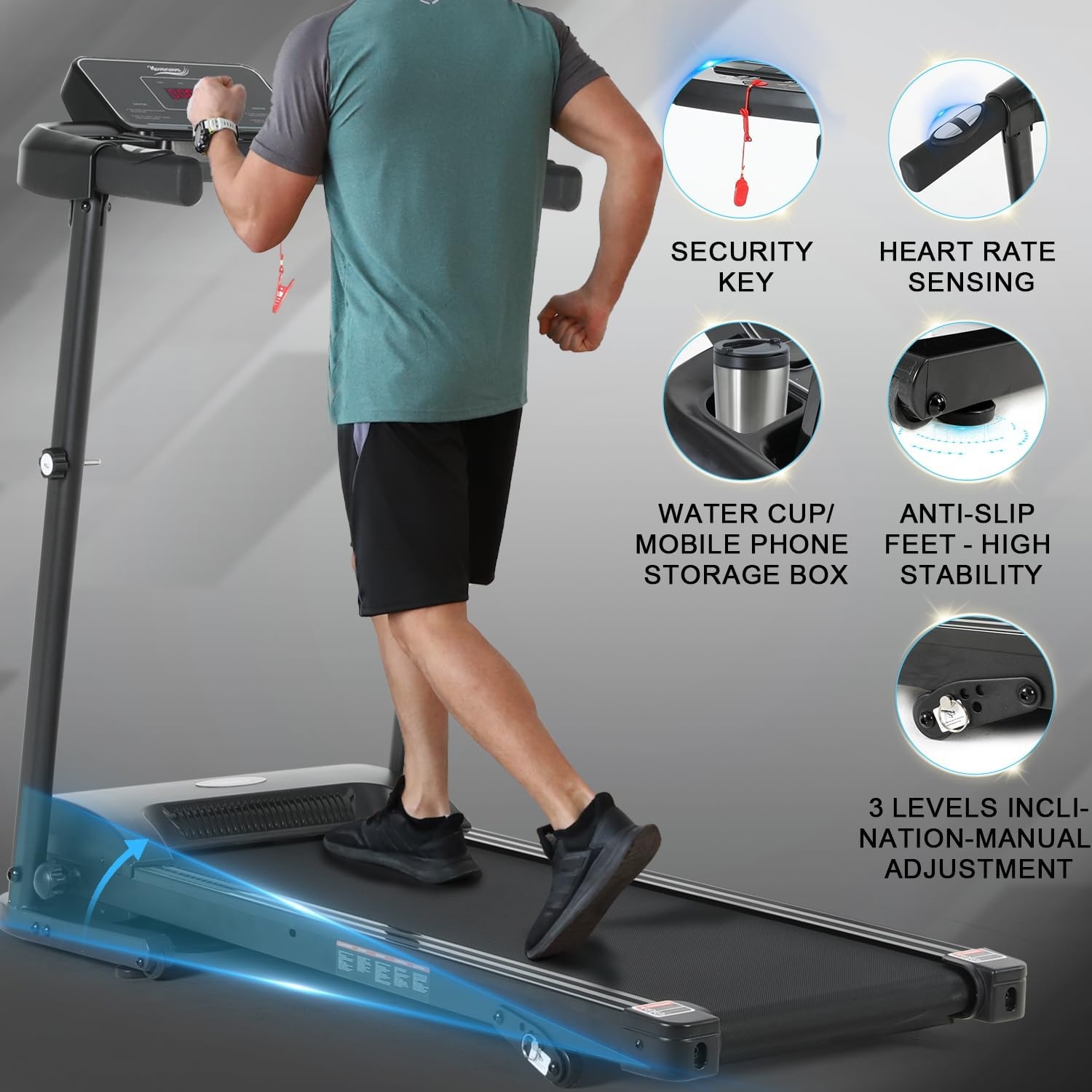 Tapis de course électrique pliable 14 km/h - Jusqu'à -35% de remise
