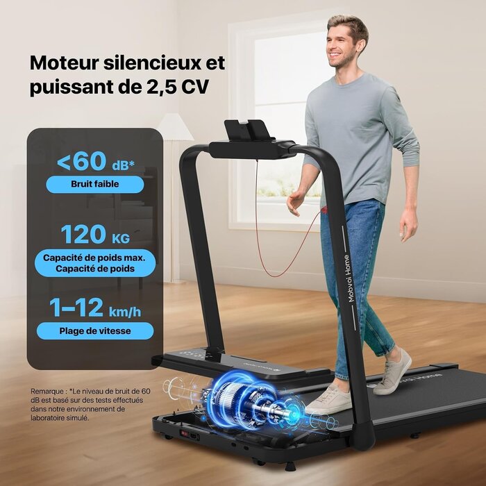 Tapis de course pliable 2,5 CV - Jusqu'à -35% sur le modèle outlet