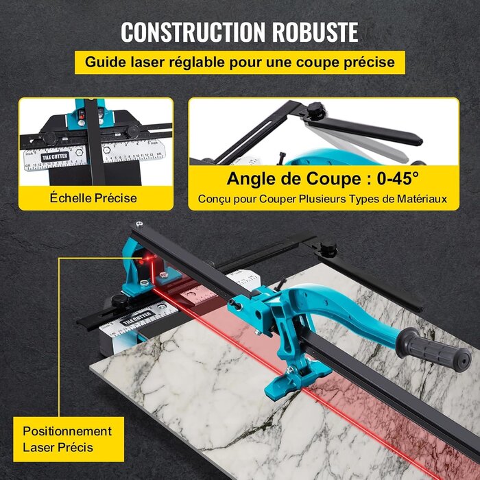 Coupe-carreaux manuel 1200 mm avec laser - Jusqu'à 35% de réduction
