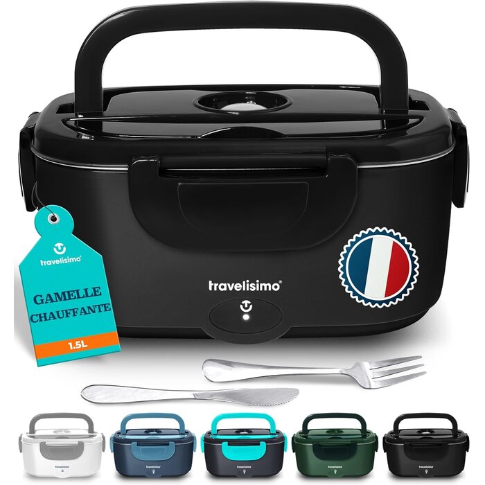 Lunchbox électrique 1,5L Inox - Chauffe rapide - Jusqu'à -32%