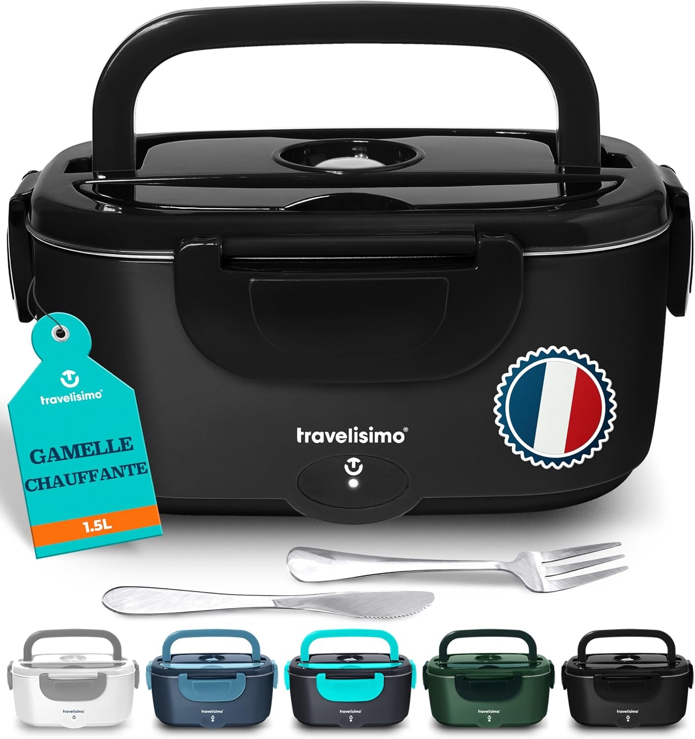 Lunchbox électrique 1,5L Inox - Chauffe rapide - Jusqu'à -32%
