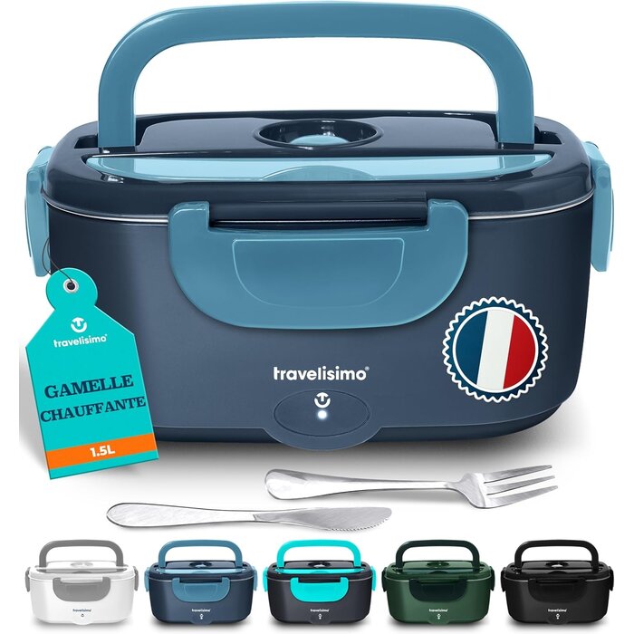 Lunchbox électrique 1,5L Inox - Chauffe rapide - Jusqu'à -32%