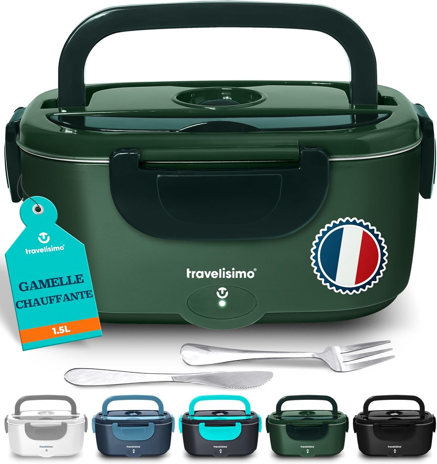 Lunchbox électrique 1,5L Inox - Chauffe rapide - Jusqu'à -32%