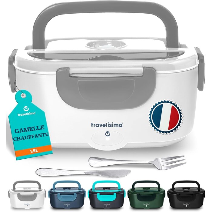 Lunchbox électrique 1,5L Inox - Chauffe rapide - Jusqu'à -32%