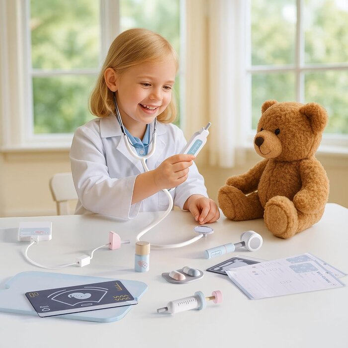 Chariot de docteur en bois pour enfants - Jusqu'à 29% de réduction