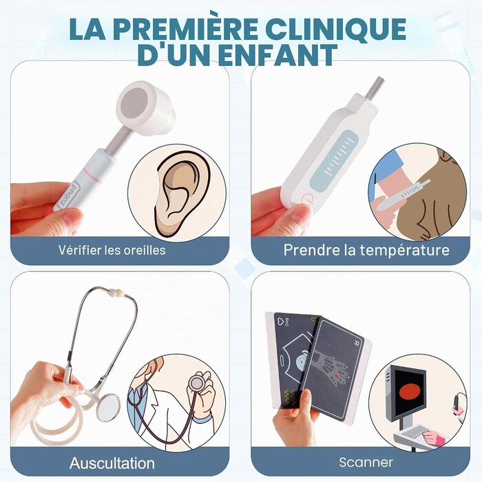 Chariot de docteur en bois pour enfants - Jusqu'à 29% de réduction