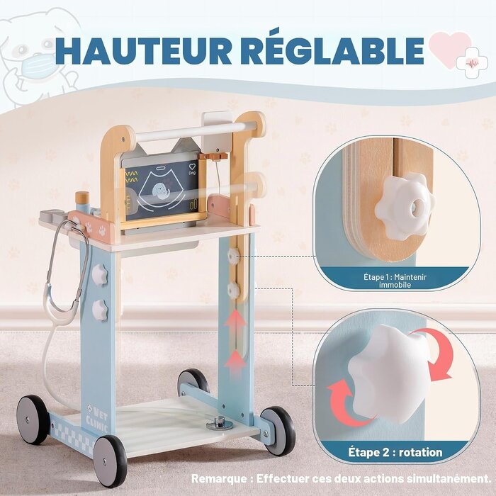 Chariot de docteur en bois pour enfants - Jusqu'à 29% de réduction