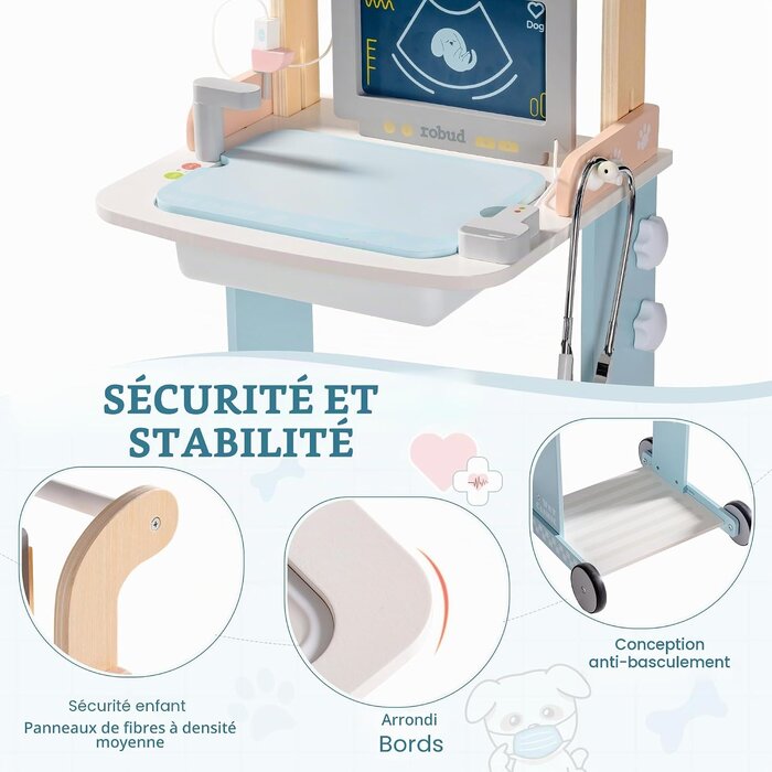 Chariot de docteur en bois pour enfants - Jusqu'à 29% de réduction