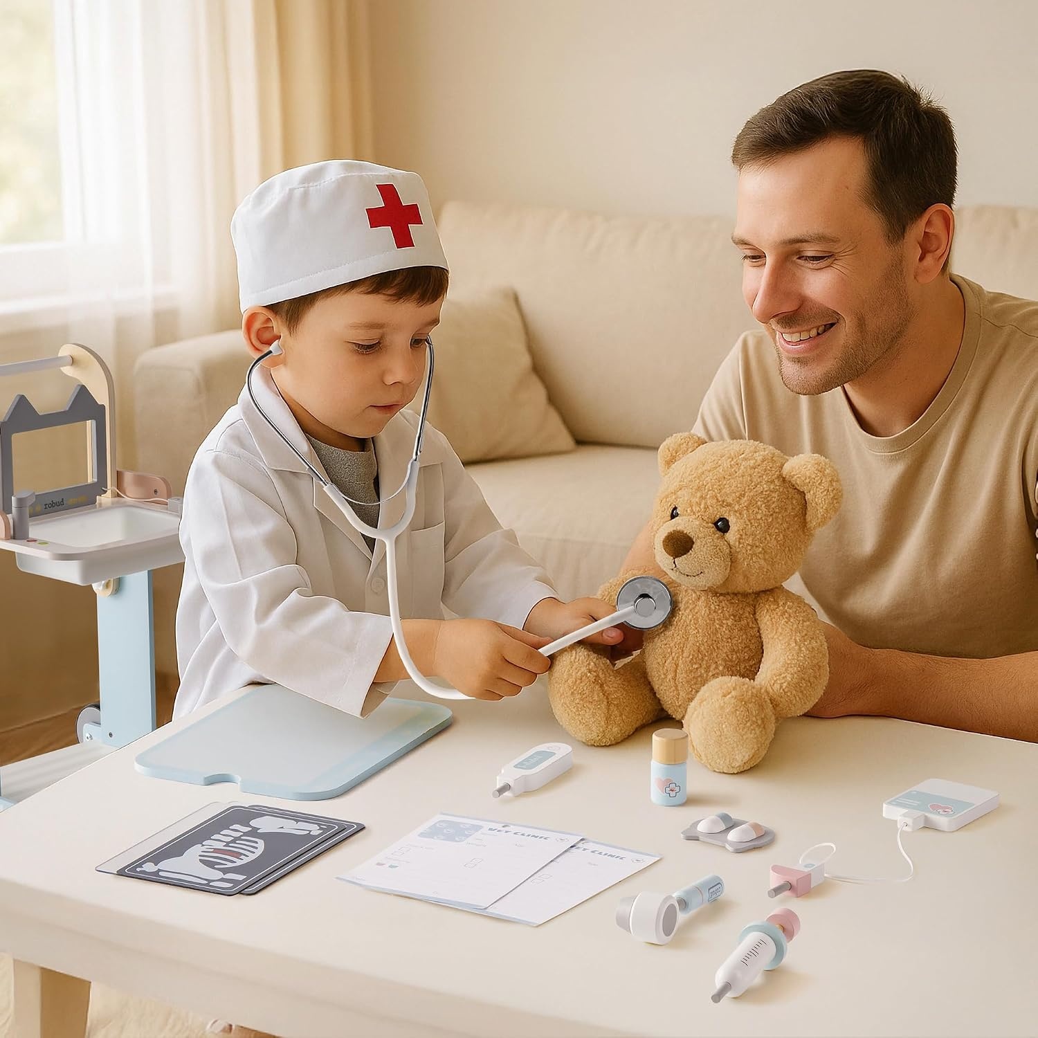 Chariot de docteur en bois pour enfants - Jusqu'à 29% de réduction