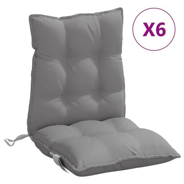 Lot de 6 coussins de chaise gris 100x50cm - Jusqu'à 34% de réduction