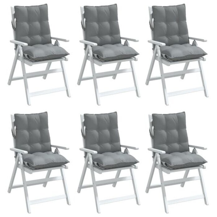 Lot de 6 coussins de chaise gris 100x50cm - Jusqu'à 34% de réduction
