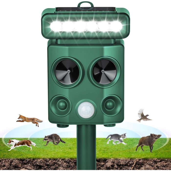 Répulsif ultrasons pour animaux - Solaire et USB - Jusqu'à -30% sur nos retours