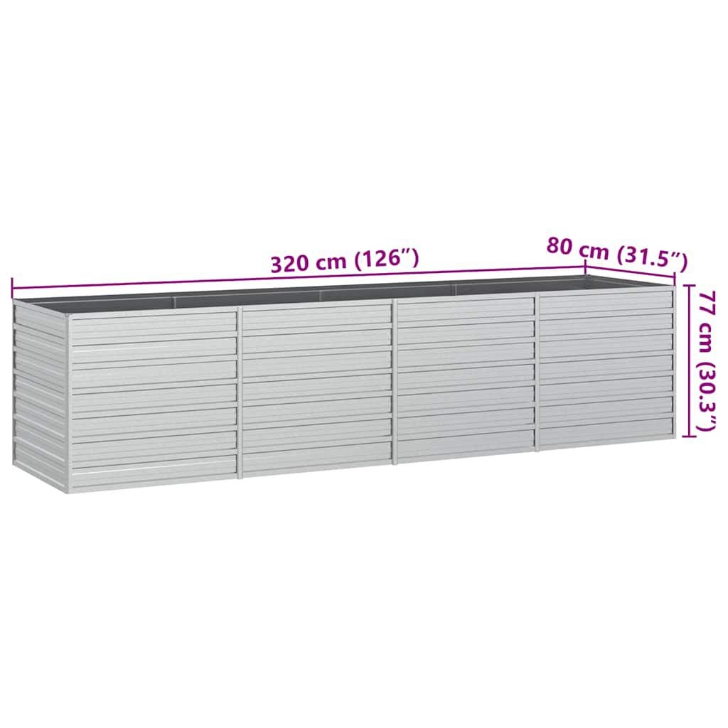 Bac à fleurs surélevé XXL 320 cm - Acier galvanisé - Jusqu'à -34%