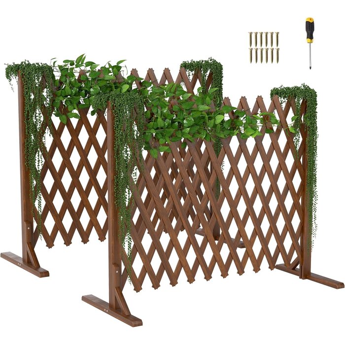 Lot de 2 clôtures extensibles en bois 160x70cm - Jusqu'à -34%