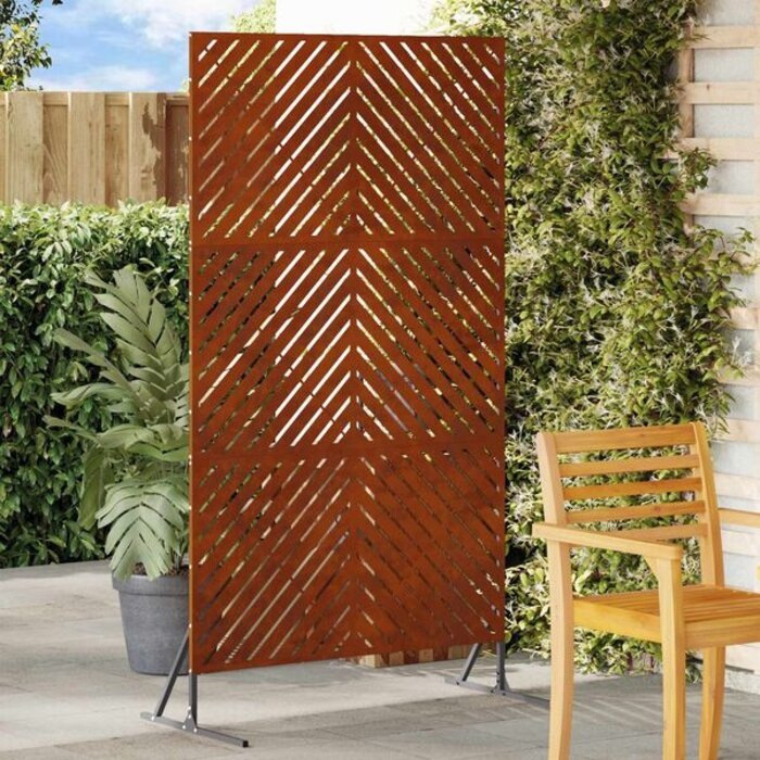 Paravent de jardin décoratif acier aspect rouille - Jusqu'à 34% de remise