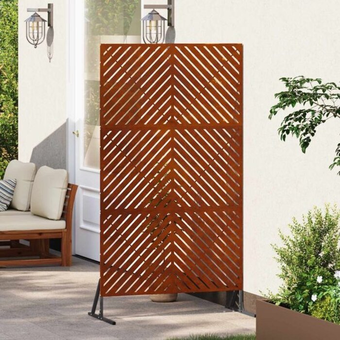 Paravent de jardin décoratif acier aspect rouille - Jusqu'à 34% de remise