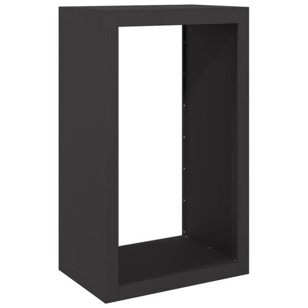Range-bûches en acier noir 60x40x100 cm - Jusqu'à 34 % de remise