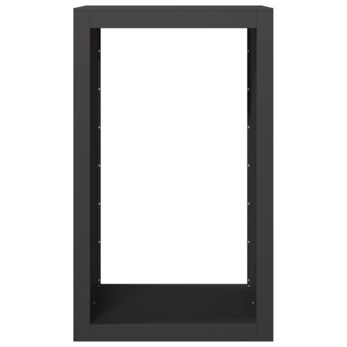 Range-bûches en acier noir 60x40x100 cm - Jusqu'à 34 % de remise