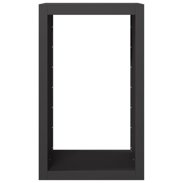 Range-bûches en acier noir 60x40x100 cm - Jusqu'à 34 % de remise
