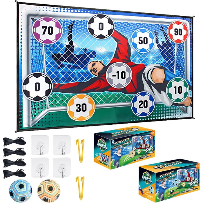 Kit de foot 2-en-1 pour enfants : but et cible (152x101 cm) - Jusqu'à -27%