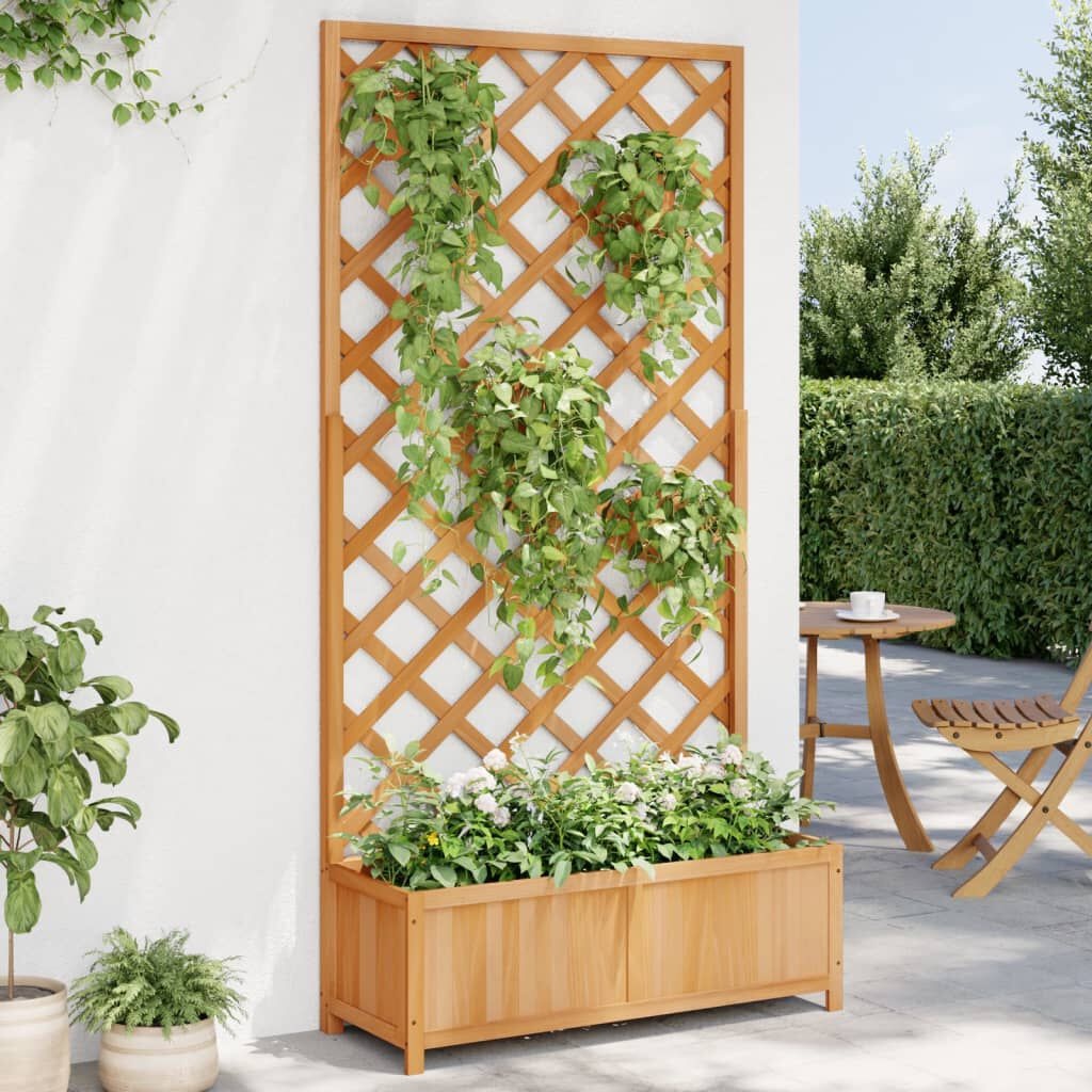 Jardinière avec treillis en bois de sapin - Jusqu'à 34% de remise