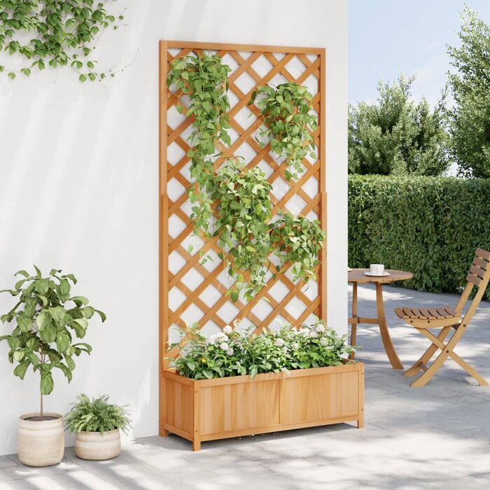 Jardinière avec treillis en bois de sapin - Jusqu'à 34% de remise