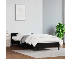 Vidaxl Cadre de lit 80x200 cm en similicuir noir - Jusqu'à 34 % de réduction