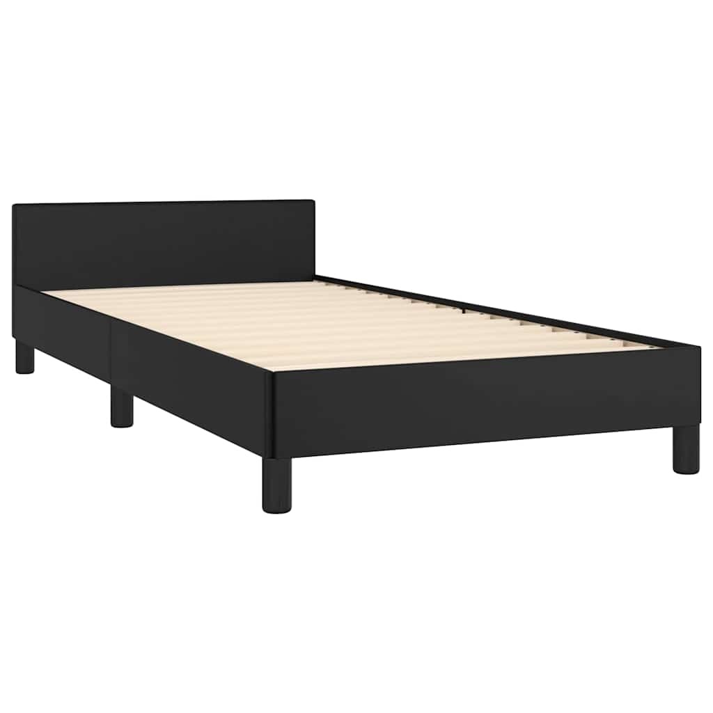 Cadre de lit 80x200 cm en similicuir noir - Jusqu'à 34 % de réduction
