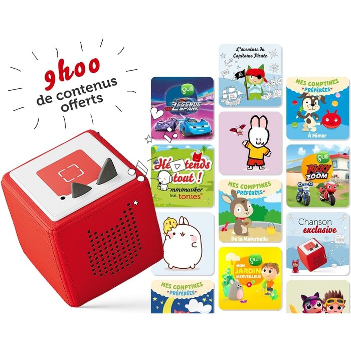 Toniebox Starterset Rouge avec Tonie Créatif - Jusqu'à 29% de réduction