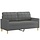 Canapé 2 places 140 cm gris foncé - Jusqu'à -55% sur l'outlet