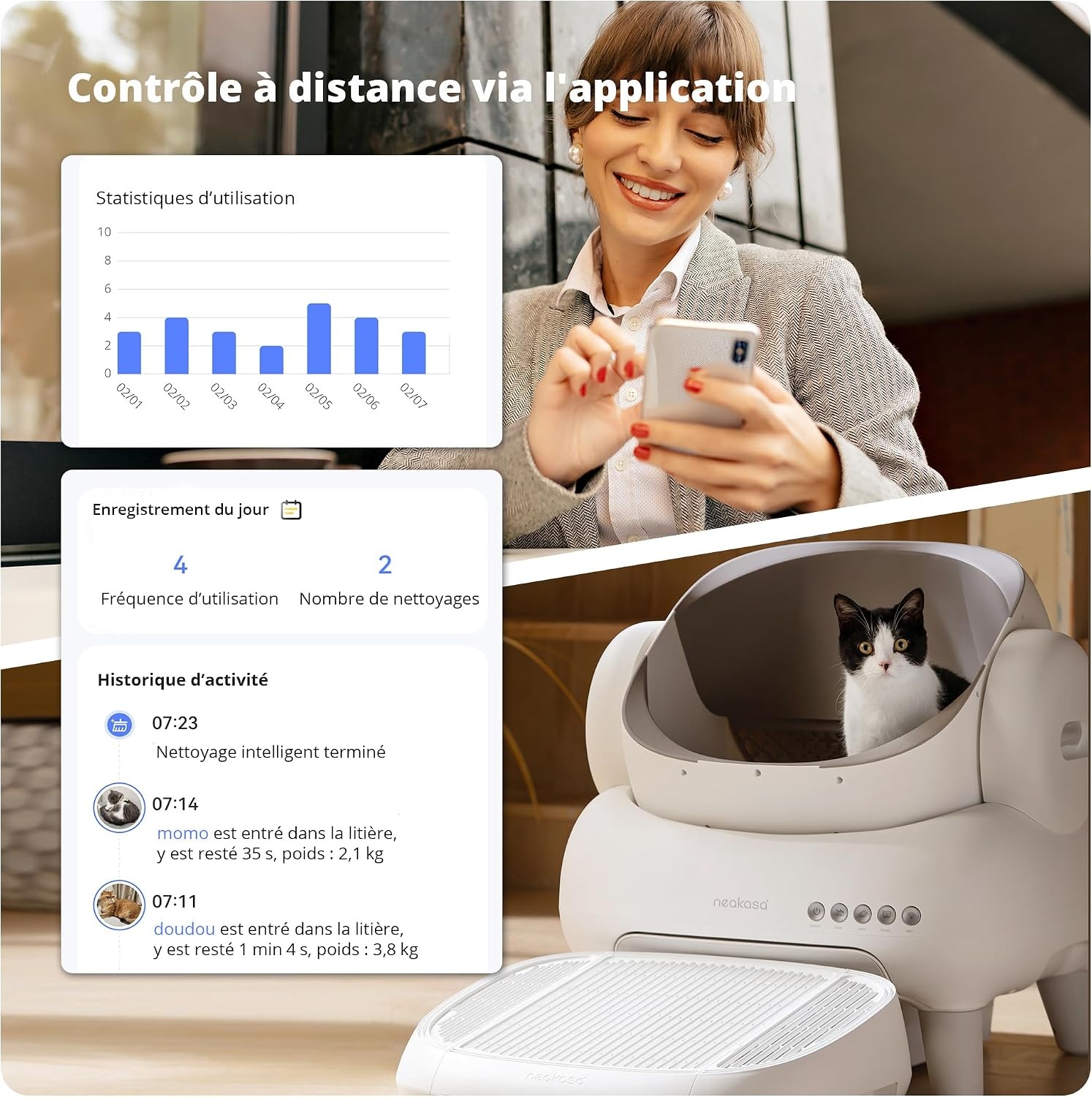 Litière pour chat autonettoyante XXL - Jusqu'à 35% de réduction