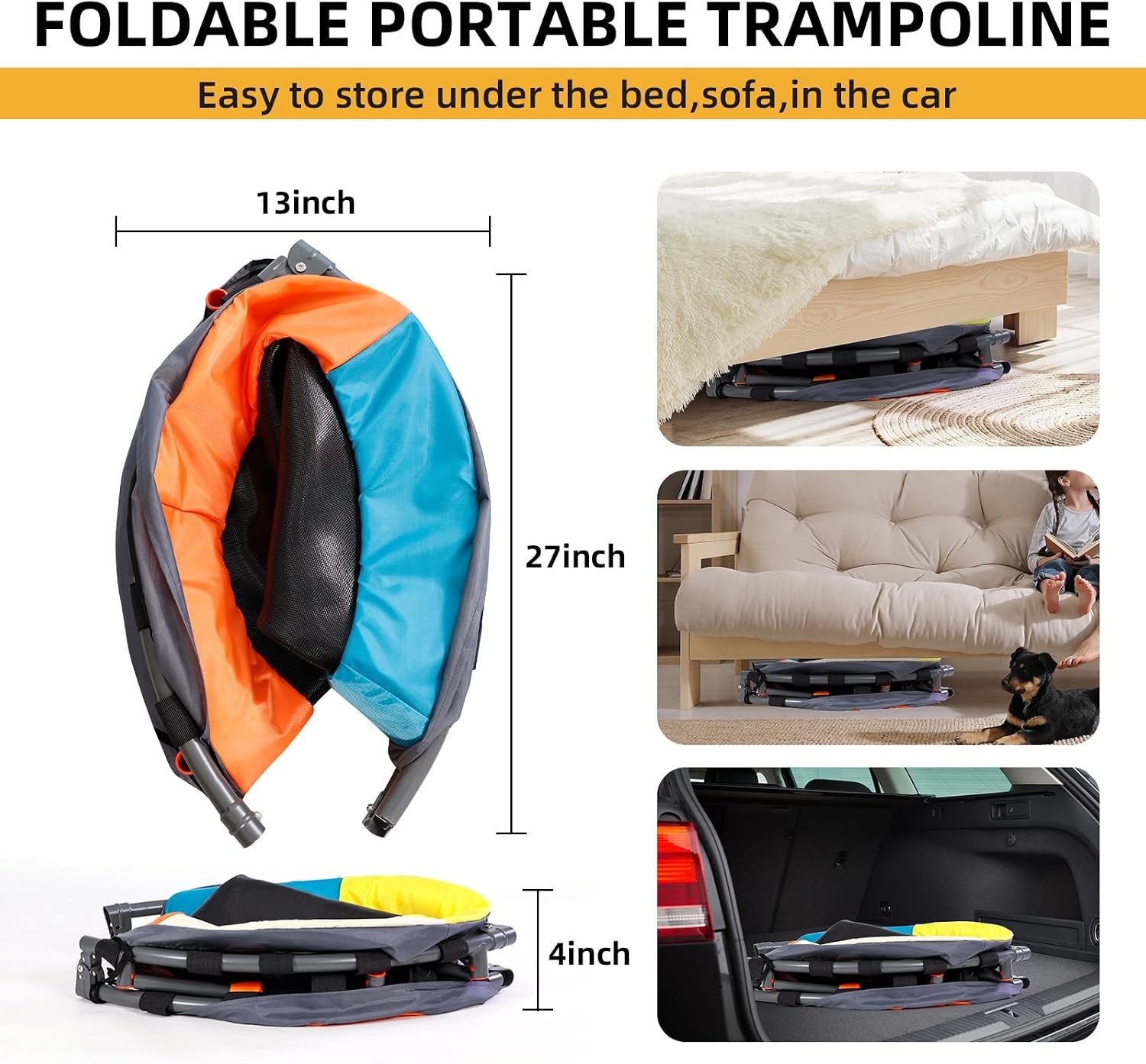 Mini trampoline pour enfants - pliable - jusqu'à 34% de remise