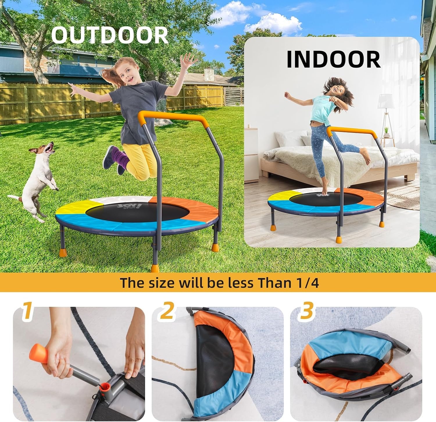 Mini trampoline pour enfants - pliable - jusqu'à 34% de remise