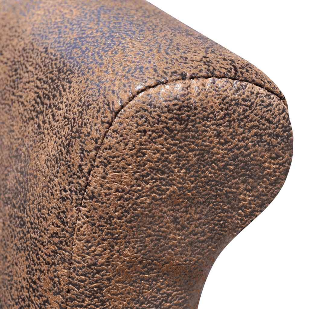 Lot de 2 chaises aspect daim marron - Jusqu'à 35% de remise