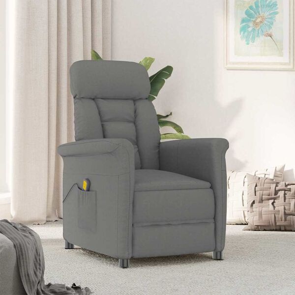 Fauteuil massant gris foncé inclinable - Jusqu'à 35% de remise