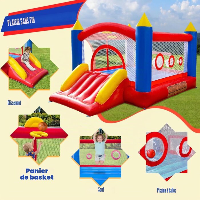 Château gonflable avec toboggan - 365cm - Jusqu'à 35% de réduction