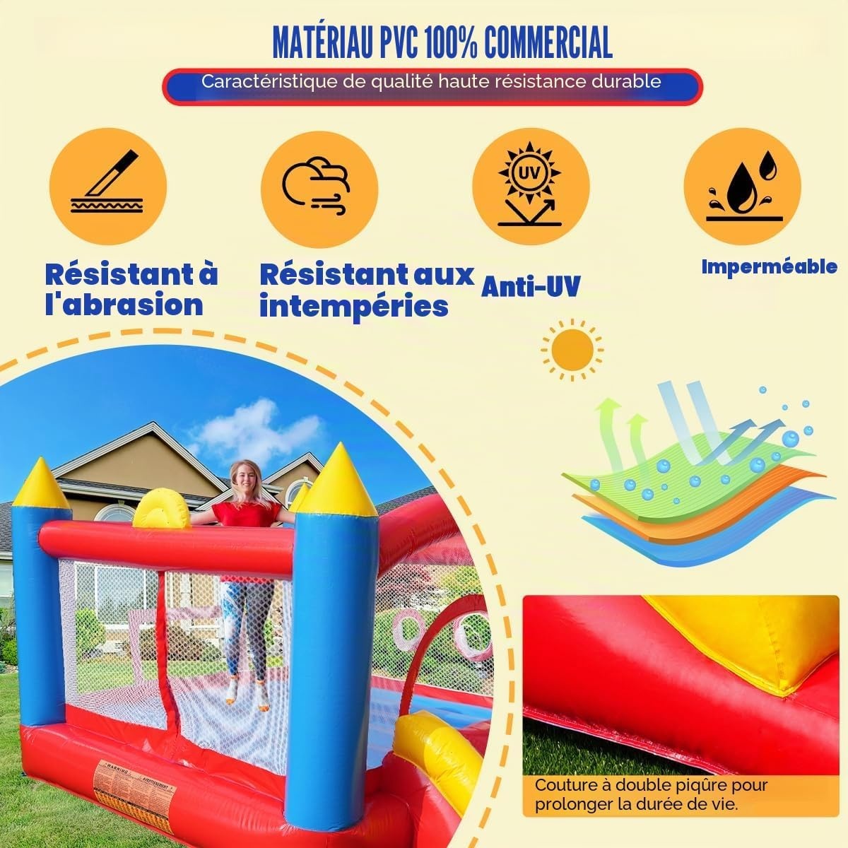 Château gonflable avec toboggan - 365cm - Jusqu'à 35% de réduction