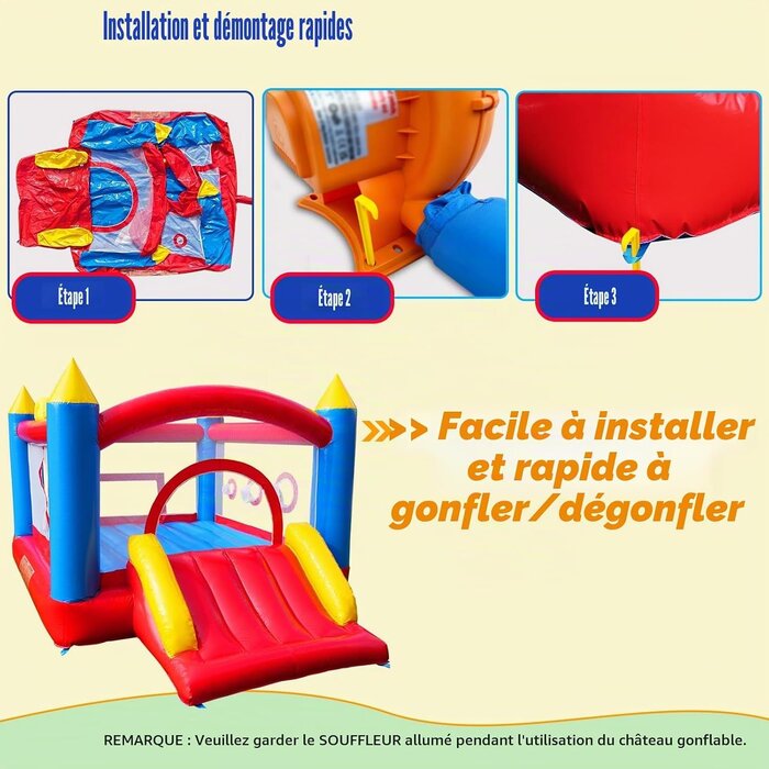 Château gonflable avec toboggan - 365cm - Jusqu'à 35% de réduction