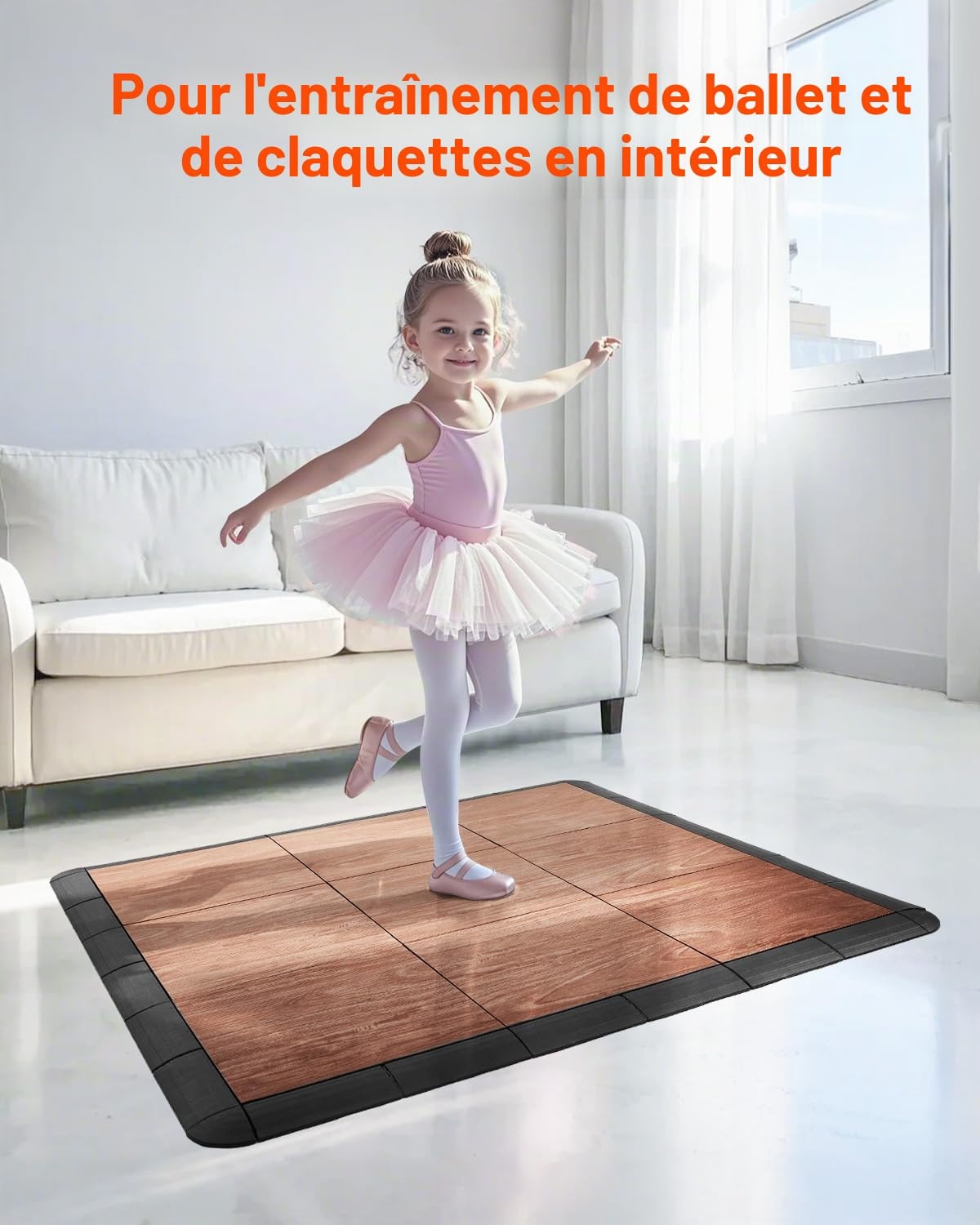 Piste de danse modulable 52 dalles aspect chêne - Jusqu'à 35% de remise