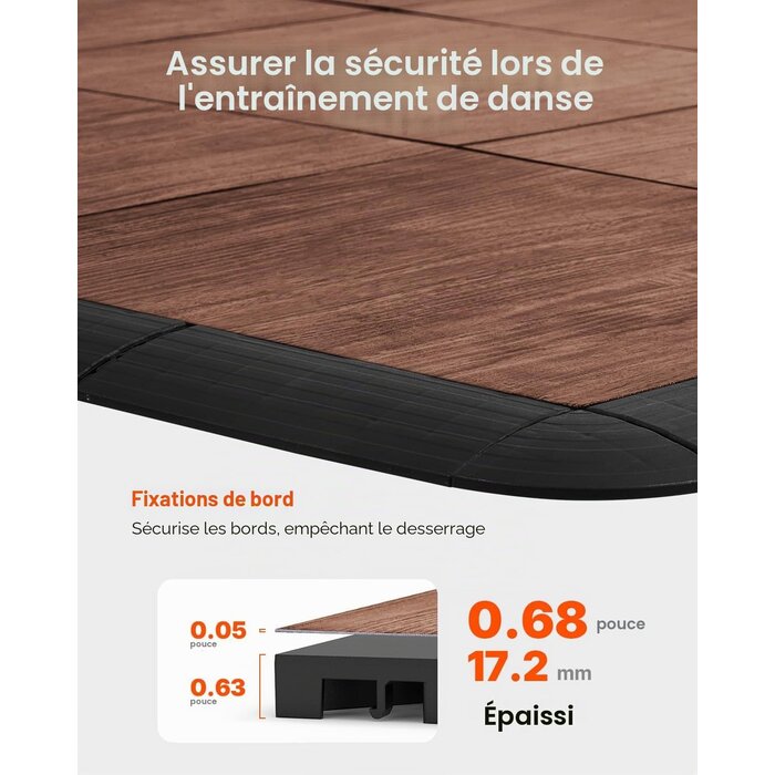 Piste de danse modulable 52 dalles aspect chêne - Jusqu'à 35% de remise