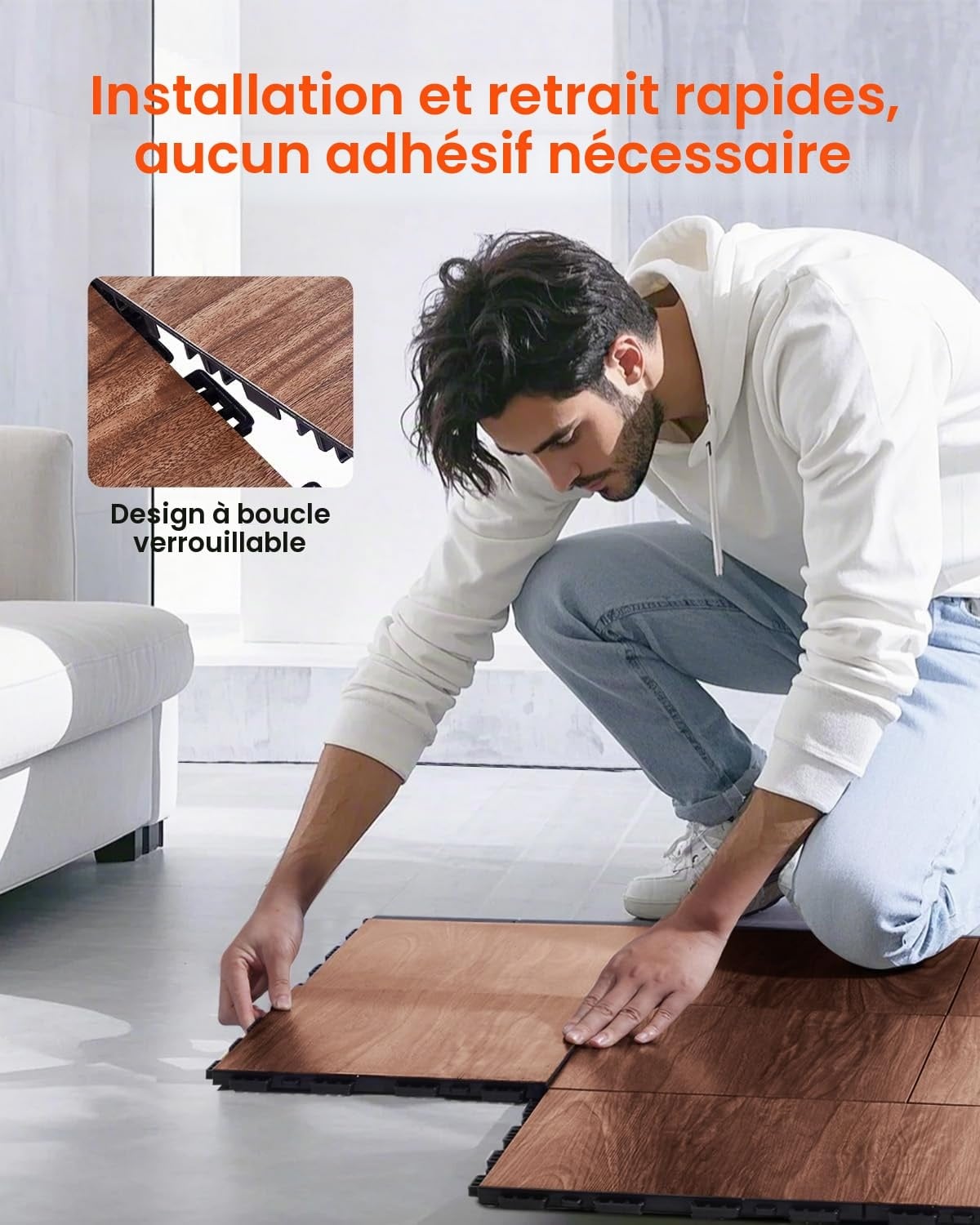 Piste de danse modulable 52 dalles aspect chêne - Jusqu'à 35% de remise