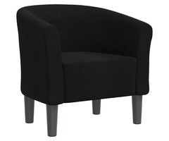 Vidaxl Fauteuil coque moderne en tissu noir - Jusqu'à -35%