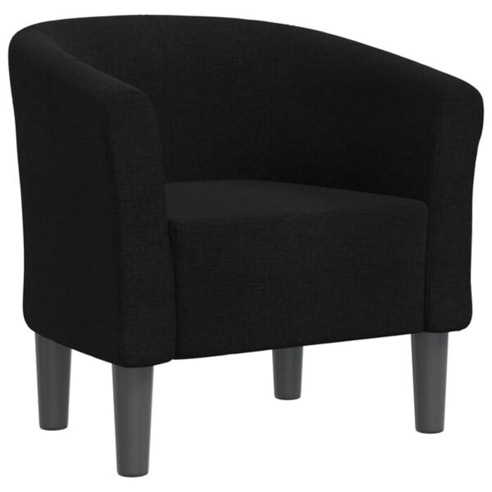 Fauteuil coque moderne en tissu noir - Jusqu'à -35%