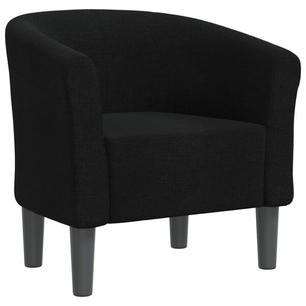 Fauteuil coque moderne en tissu noir - Jusqu'à -35%