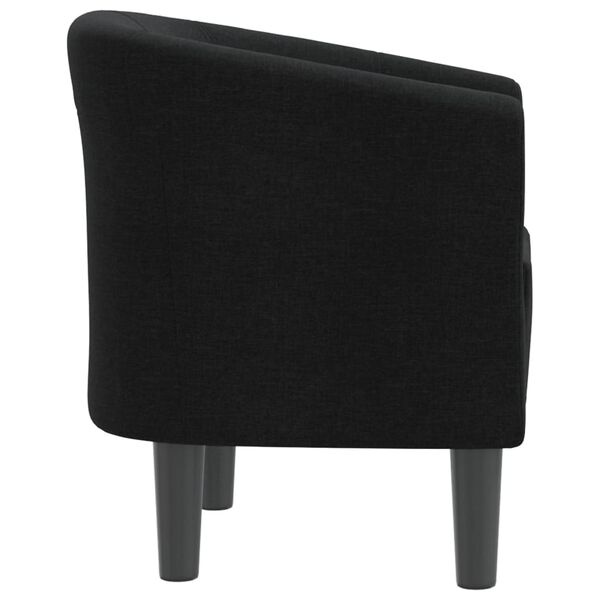 Fauteuil coque moderne en tissu noir - Jusqu'à -35%