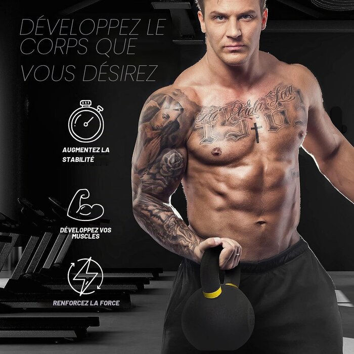 Kettlebell en fonte 32 kg - Jusqu'à -35% sur le prix neuf