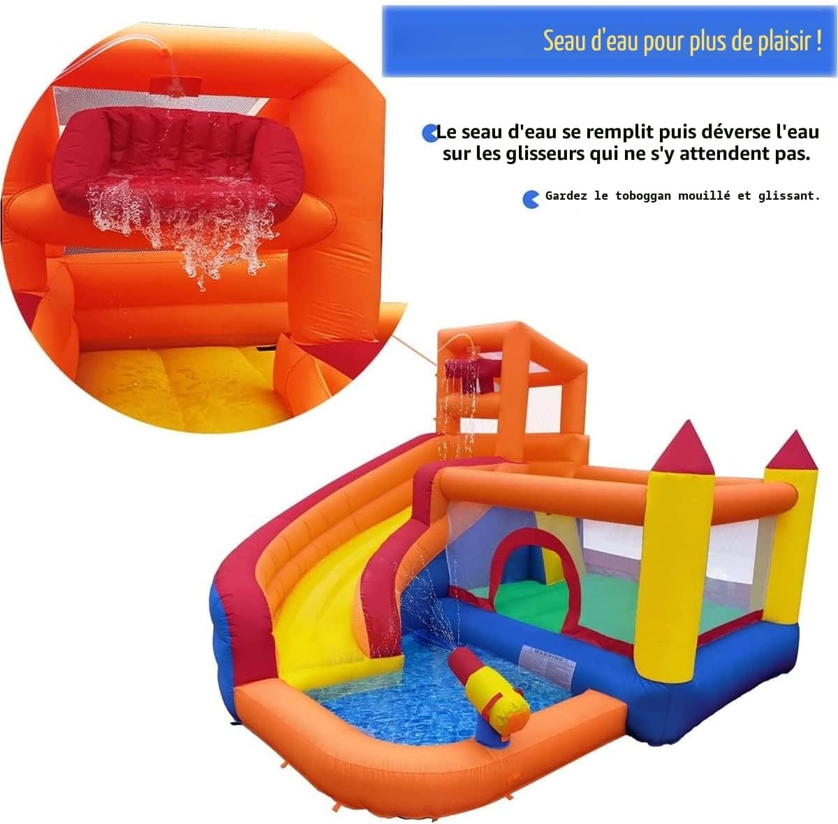 Château gonflable avec toboggan - Jusqu'à 39% de remise