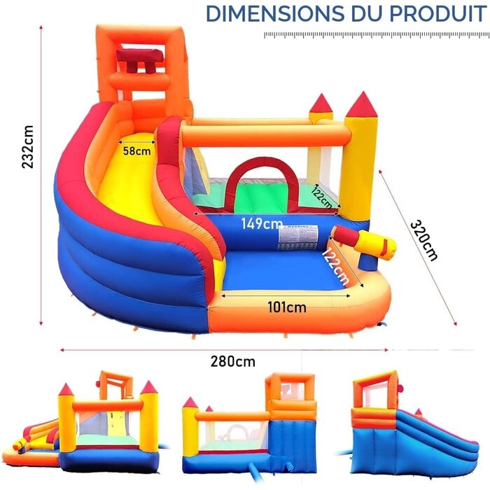 Château gonflable avec toboggan - Jusqu'à 39% de remise