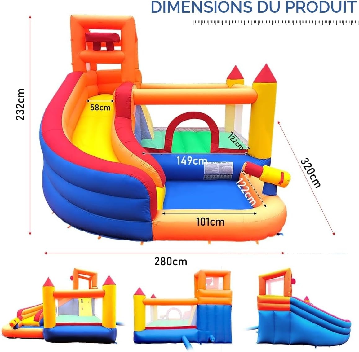 Château gonflable avec toboggan - Jusqu'à 39% de remise