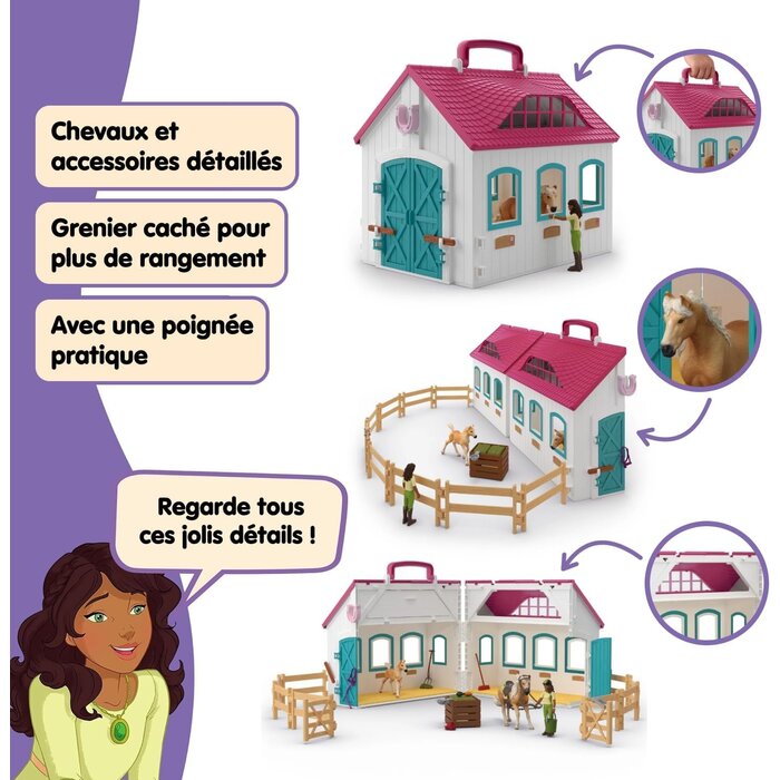 Écurie mobile avec 60 accessoires - Jusqu'à 43% de remise
